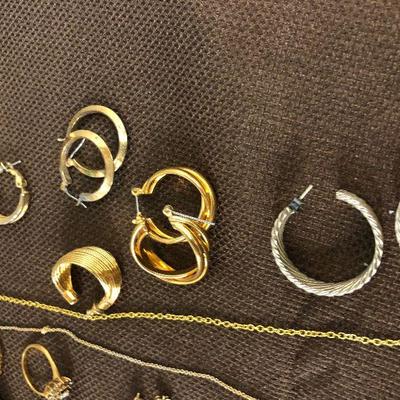 Lot #155  GOLD Tone Costume, LOT of ladies Jewelry 