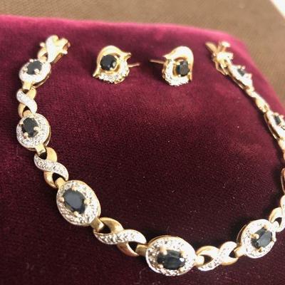 Lot # 159 Marked 925 Bracelet and earrings set 