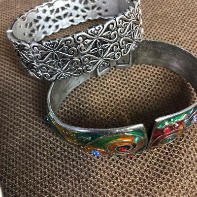 Lot # 162 Silver Bracelet Pile of ladies Jewelry