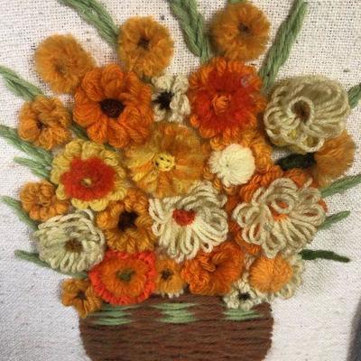 Lot # 174 6th  place Needle point Picture 