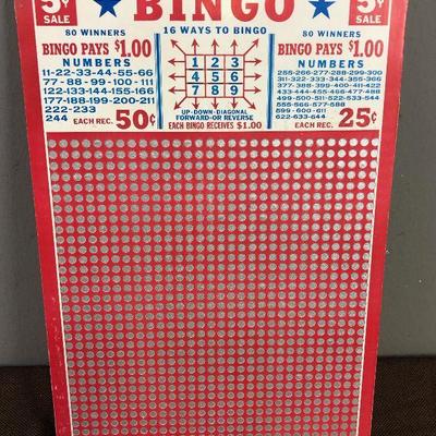 Lot # 178 Punch Board - Nickle "BINGO" 