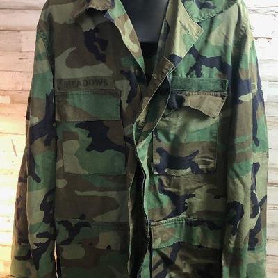 Lot # 199 Men's BDU Woodland Camo Shirt 