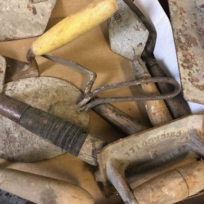 Lot # 203 Tools - concrete and bricklayer trowels 