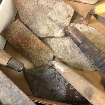 Lot # 203 Tools - concrete and bricklayer trowels 