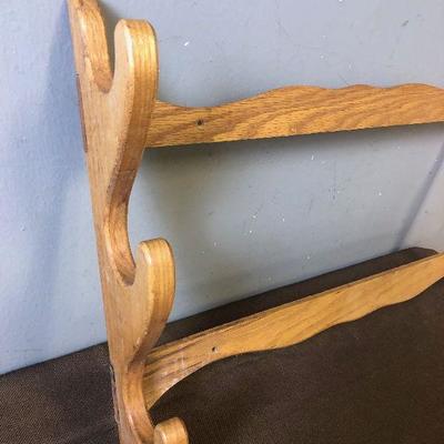 Lot # 209 Oak Gun Rack Wood