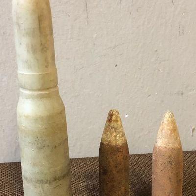 Lot # 215  Big bullets - 2 bullets 1 - shell3 