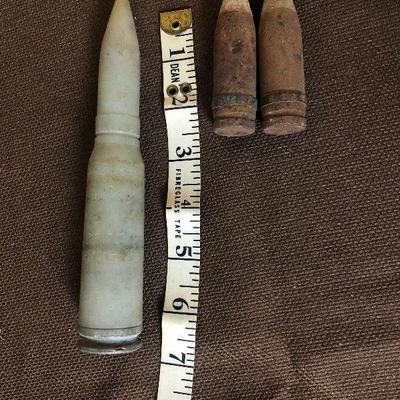 Lot # 215  Big bullets - 2 bullets 1 - shell3 