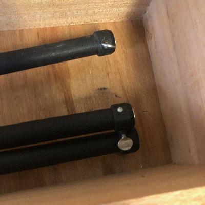 Lot # 223 TASCO Telescope with wood box, attachments and tripod 