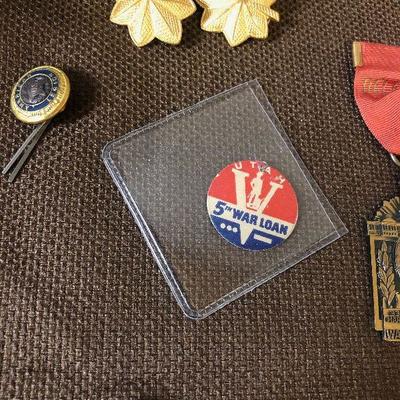 Lot # 228 Military Ribbons and pins