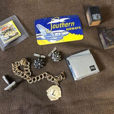 Lot # 232 Men's Drawer: lighter, cuff clinks  misc.