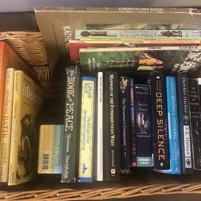Lot # 239 Basket of Books; Novels, Shelf Help, non-fiction