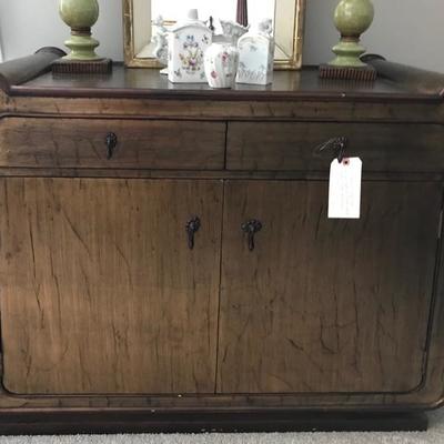 Chinoiserie style gilt bureau cabinet $600