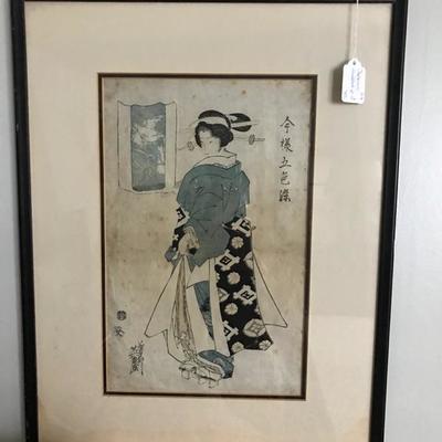 Japanese woodcut print $75