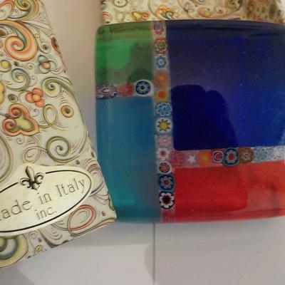 Murano glass paper weight.