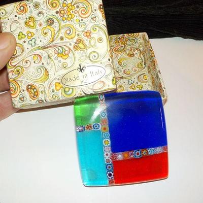 Murano glass paper weight.