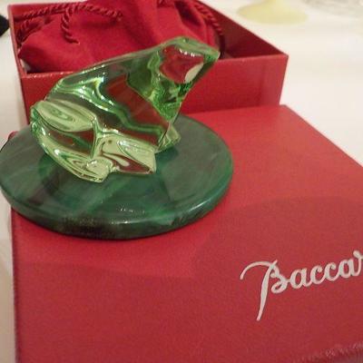 Baccarat hand made Crystal Frog.