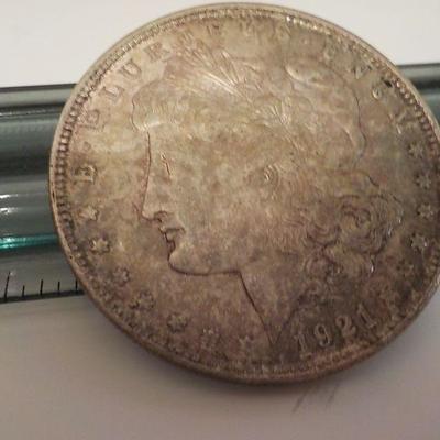 1921 Morgan Silver dollar.