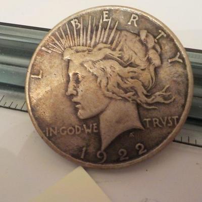 1922 Silver Peace dollar