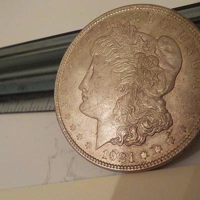 1921 Morgan silver dollar