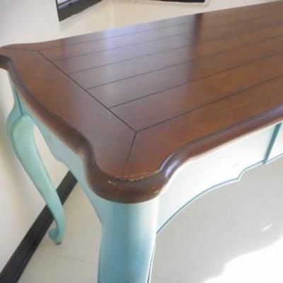 Lot 110 - Fabulous Retro Turquoise Color Painted Secretary Desk