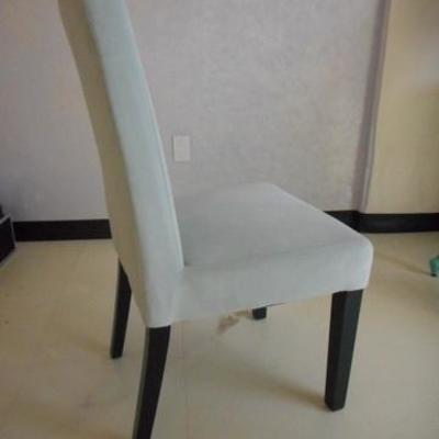 Lot 114 - Soft Dusty Blue Colored Suede Chair 