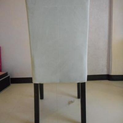 Lot 114 - Soft Dusty Blue Colored Suede Chair 