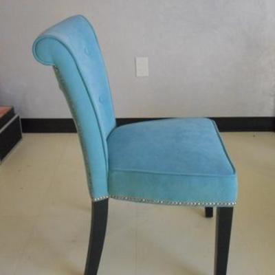 Lot 116 - Very Nice Sky Blue Colored Chair w/ Nailhead Trim