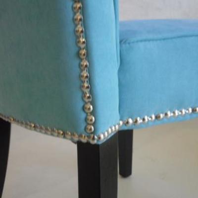 Lot 116 - Very Nice Sky Blue Colored Chair w/ Nailhead Trim