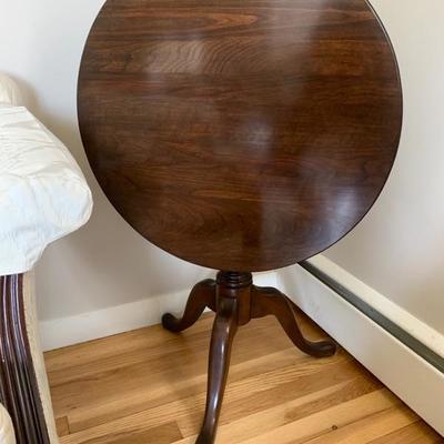 Vintage cherry round tilt-top 