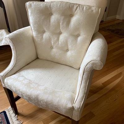 Vintage ivory arm chair