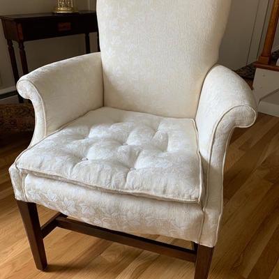 Vintage ivory arm chair