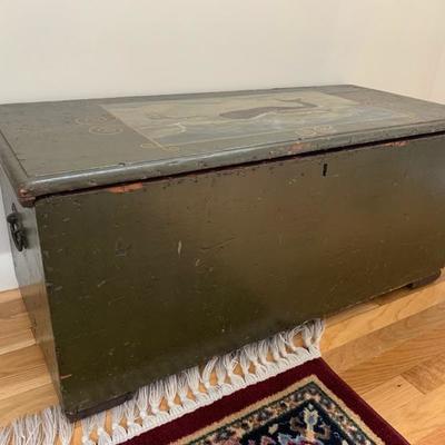 Antique 6 board blanket chest
