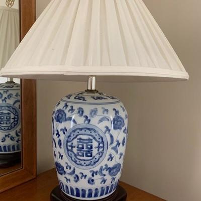 Blue & white lamp