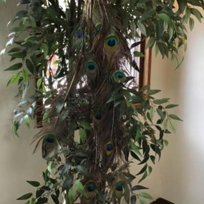 E-107 Silk Plant with Peacock