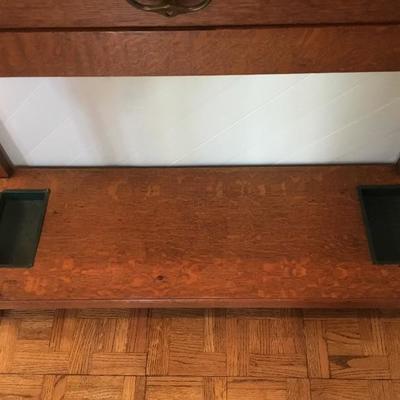  D-104 Antique  tiger oak umbrella stand 