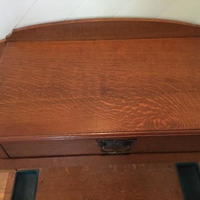  D-104 Antique  tiger oak umbrella stand 