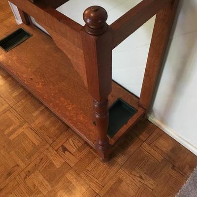  D-104 Antique  tiger oak umbrella stand 