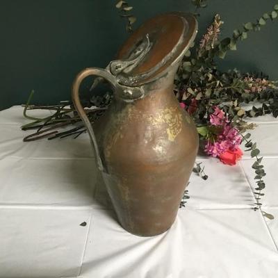 F-105  antique brass pitcher 