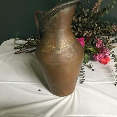 F-105  antique brass pitcher 