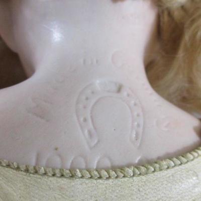 23" Antique Leather Body Doll Fixer Upper Or Repair with Horshoe 377 