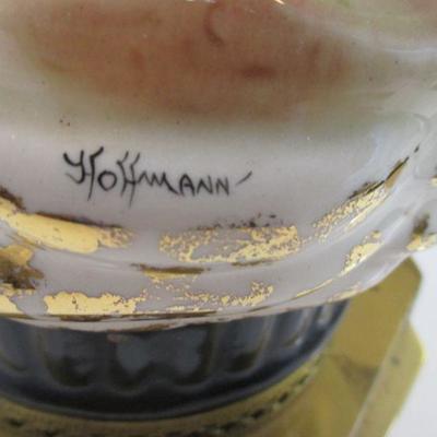 Hoffman 1949 Chinese Figurine from was originally Lamp Signed 22" tall Male 