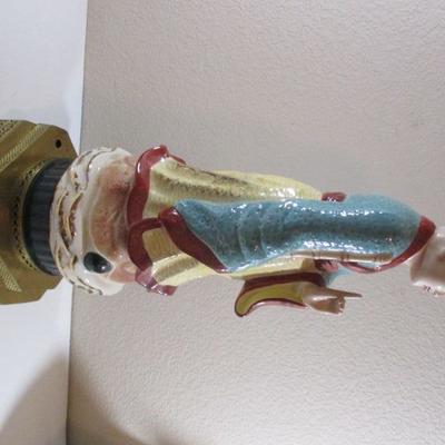 Hoffman 1949 Chinese Figurine from was originally Lamp Signed 22" tall Male 
