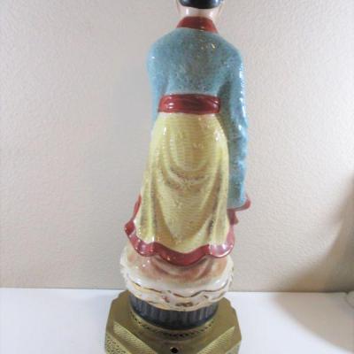 Hoffman 1949 Chinese Figurine from was originally Lamp Signed 22" tall Male 