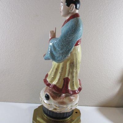 Hoffman 1949 Chinese Figurine from was originally Lamp Signed 22" tall Male 