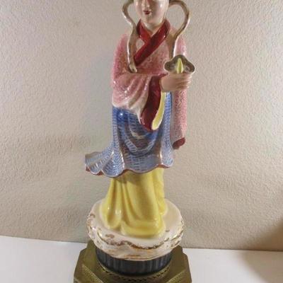 Hoffman 1949 Female Statue Figurine Signed  22" was a Lamp 