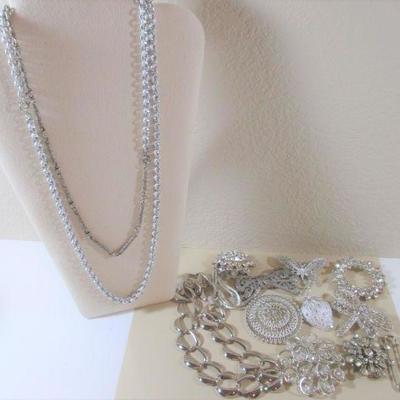 Silver Jewelry Lot Marked and Unmarked All Wear