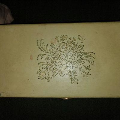 Antique Jewelry and Jewelry Box  