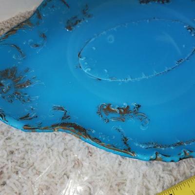 Blue Gilded Serving Dish