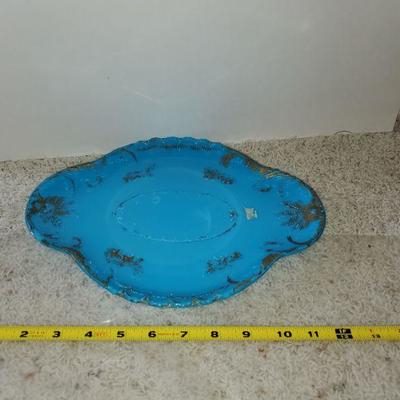 Blue Gilded Serving Dish