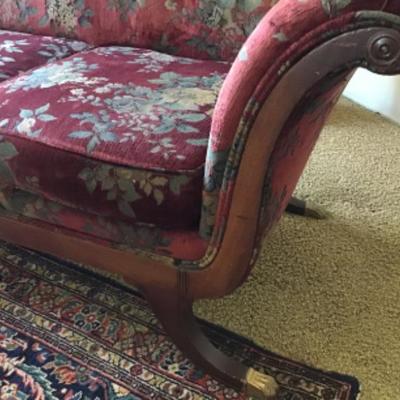 L-104 Antique Duncan Phyfe style sofa